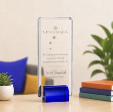 Veronese Award - Blue - Colored Crystal Awards