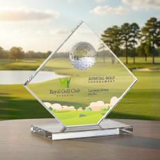 Barrick Golf VividPrint Award - Clear - Crystal Awards