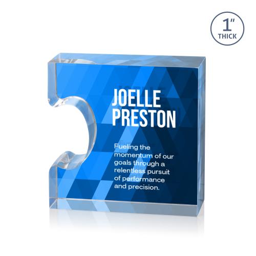 Recognition Awards - Acrylic Awards - Jigsaw VividPrint&trade; Double Sided Award - Small