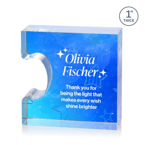 Recognition Awards - Acrylic Awards - Jigsaw VividPrint&trade; Double Sided Award - Large