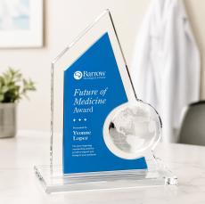 Adalina Globe Award - Blue - Crystal Globe Awards