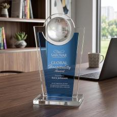 Fabiola Globe Award - Blue - Crystal Globe Awards