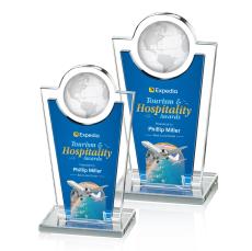 Fabiola VividPrint Award - Blue - Colored Crystal Awards