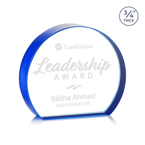 Recognition Awards - Crystal Awards - Maren Hemisphere Award - Blue