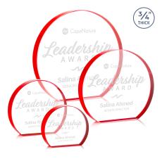 Maren Hemisphere Award - Red - Colored Crystal Awards