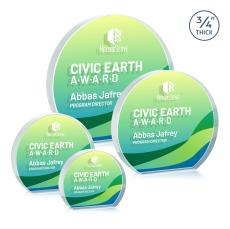 Maren Hemisphere VividPrint Double Sided Award - Clear - Circle Awards