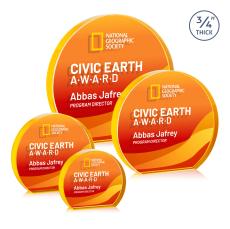 Maren Hemisphere VividPrint Double Sided Award - Gold - Circle Awards