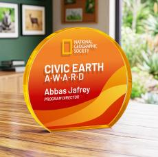 Maren Hemisphere VividPrint Double Sided Award - Gold - Circle Awards