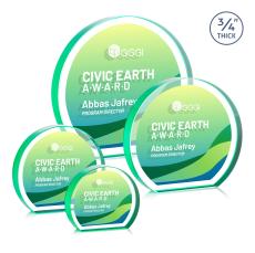 Maren Hemisphere VividPrint Double Sided Award - Emerald - Recognition Awards