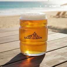 Barrel Beer Glass - Imprinted - Beer Glasses & Steins