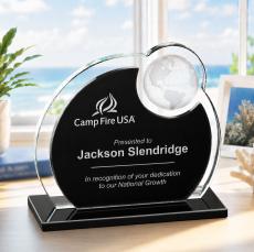 Riccarda Globe Award - Black - Crystal Awards