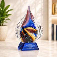 Valentina Award on Sheffield Base - Blue - Retirement Awards