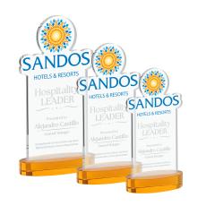 EdgeCraft Rectangle on Alberton - Amber (via Air) - Colored Glass Awards