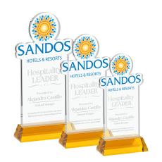 EdgeCraft Rectangle on Hartford - Amber (via Air) - Colored Glass Awards