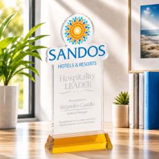 EdgeCraft Rectangle on Hartford - Amber (via Air) - Colored Glass Awards