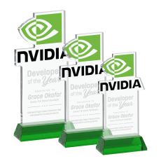 EdgeCraft Rectangle on Hartford - Green (via Air) - Colored Glass Awards