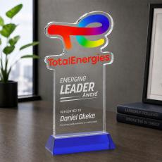 EdgeCraft Rectangle on Hartford - Blue (via Air) - Colored Glass Awards