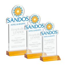 EdgeCraft Rectangle on Mitered - Amber (via Air) - Recognition Awards