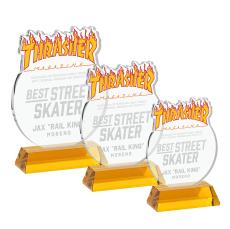 EdgeCraft Round on Hartford - Amber (via Air) - Colored Glass Awards