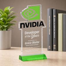 EdgeCraft Rectangle on Mitered - Green (via Ocean) - Recognition Awards