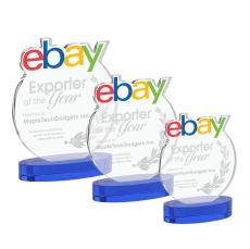 EdgeCraft Round on Alberton - Blue (via Ocean) - Colored Glass Awards