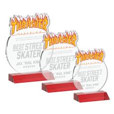 EdgeCraft Round on Mitered - Red (via Ocean) - Crystal Awards