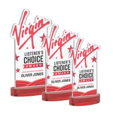 EdgeCraft Rectangle VividPrint on Alberton - Red (via Air) - Crystal Awards