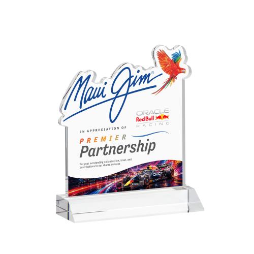 Recognition Awards - Crystal Awards - EdgeCraft Square VividPrint&trade; on Mitered - Clear (via Air)