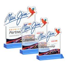 EdgeCraft Square VividPrint on Mitered - Sky Blue (via Air) - Crystal Awards