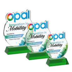 EdgeCraft Round VividPrint on Hartford - Green (via Air) - Crystal Awards