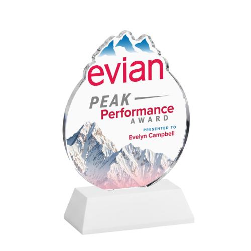 Recognition Awards - Crystal Awards - EdgeCraft Round VividPrint&trade; on Hartford - White (via Air)