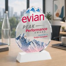 EdgeCraft Round VividPrint on Hartford - White (via Air) - Crystal Awards