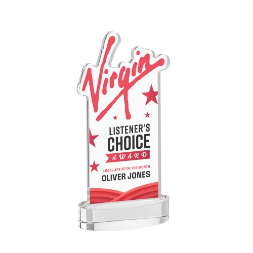 Recognition Awards - Crystal Awards - EdgeCraft Rectangle VividPrint&trade; on Alberton - Clear (Ocean)