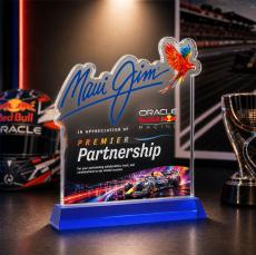 EdgeCraft Square VividPrint on Hartford - Blue (via Ocean) - Colored Glass Awards