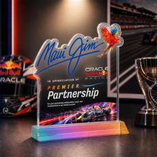 EdgeCraft Square VividPrint on Mitered - Prismatic (Ocean) - Crystal Awards