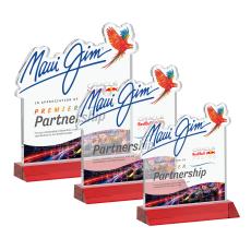 EdgeCraft Square VividPrint on Mitered - Red (via Ocean) - Crystal Awards