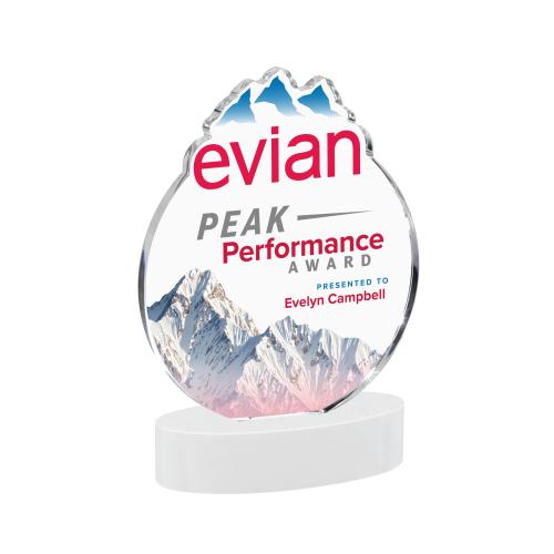 Recognition Awards - Crystal Awards - EdgeCraft Round VividPrint&trade; on Alberton - White (via Ocean)