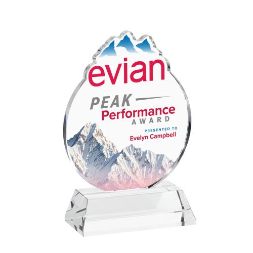 Recognition Awards - Crystal Awards - EdgeCraft Round VividPrint&trade; on Hartford - Clear (via Ocean)