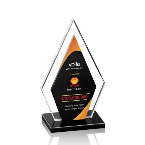 Recognition Awards - Crystal Awards - Zarita VividPrint&trade; Award - Black