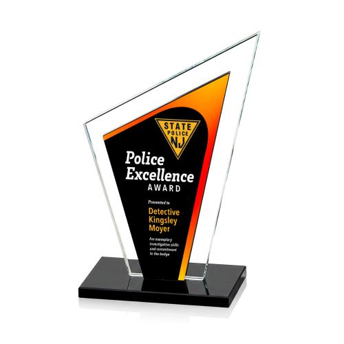 Recognition Awards - Crystal Awards - Milton VividPrint&trade; Award - Black