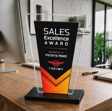 Heckel VividPrint Award - Black - Crystal Awards
