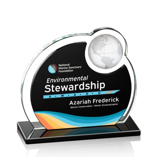 Recognition Awards - Crystal Awards - Riccarda VividPrint&trade; Award - Black