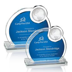 Riccarda Globe Award - Blue - Crystal Awards