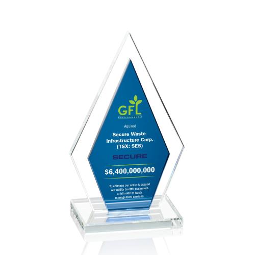 Recognition Awards - Crystal Awards - Zarita VividPrint&trade; Award - Blue