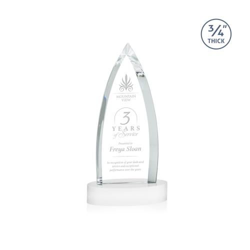 Recognition Awards - Crystal Awards - Shildon Award on Alberton Base - White