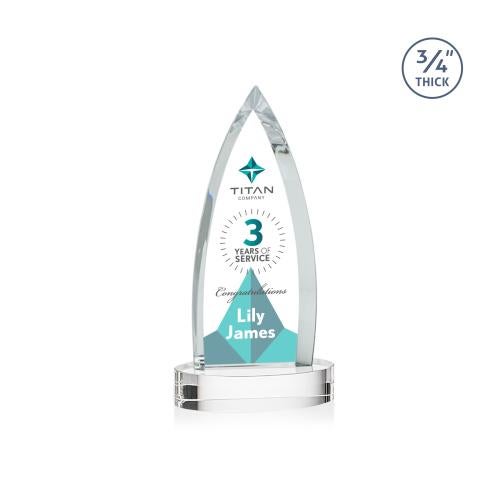 Recognition Awards - Crystal Awards - Shildon VividPrint&trade; Award on Alberton Base - Clear