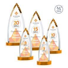 Shildon VividPrint Award on Alberton Base - Amber - Full Color Awards