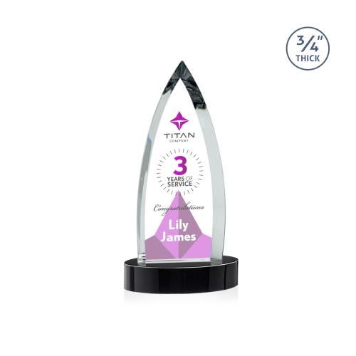 Recognition Awards - Crystal Awards - Shildon VividPrint&trade; Award on Alberton Base - Black