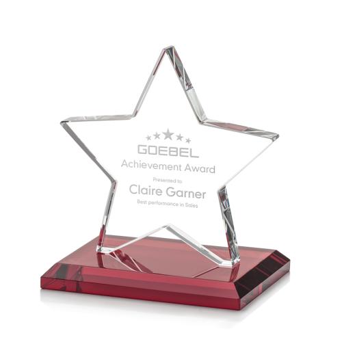 Recognition Awards - Crystal Awards - Sudbury Star Award - Red