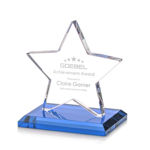 Recognition Awards - Crystal Awards - Sudbury Star Award - Sky Blue